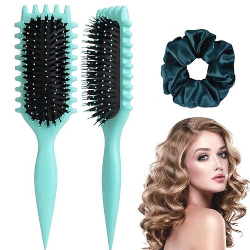 Curly Hair Brush,2025 Curly Hair Products Curl Defining Brush, Bounce Defining Hair Shaping for Women Men