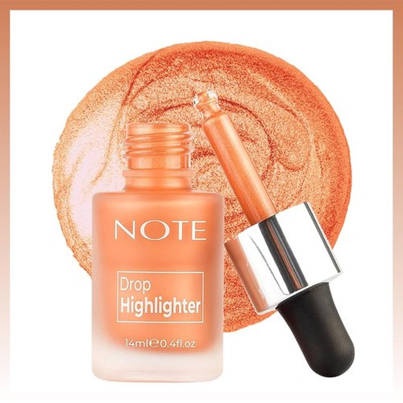 Note Cosmetique Liquid Highlighter - Buildable Coverage, Lightweight Creamy Formula - 03 Candle Light - 0.47 oz