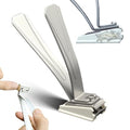 360° toenail Clippers Designed for Seniors, with Extended Handles for Easier gripping, preventing Nail clippings from Splashing, and Wide-Opening Nail Clippers for Both Men and Women
