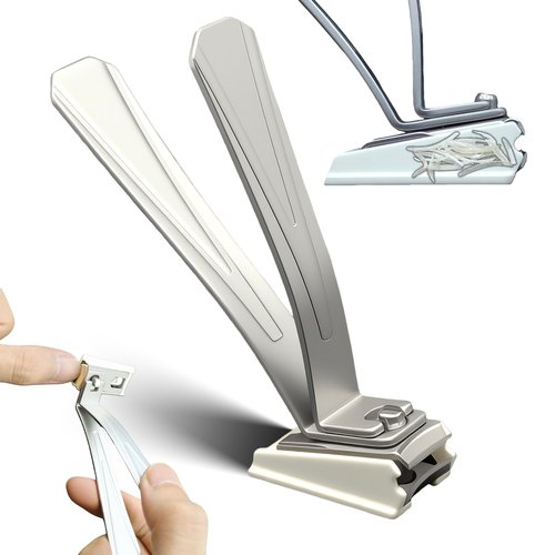 360° toenail Clippers Designed for Seniors, with Extended Handles for Easier gripping, preventing Nail clippings from Splashing, and Wide-Opening Nail Clippers for Both Men and Women
