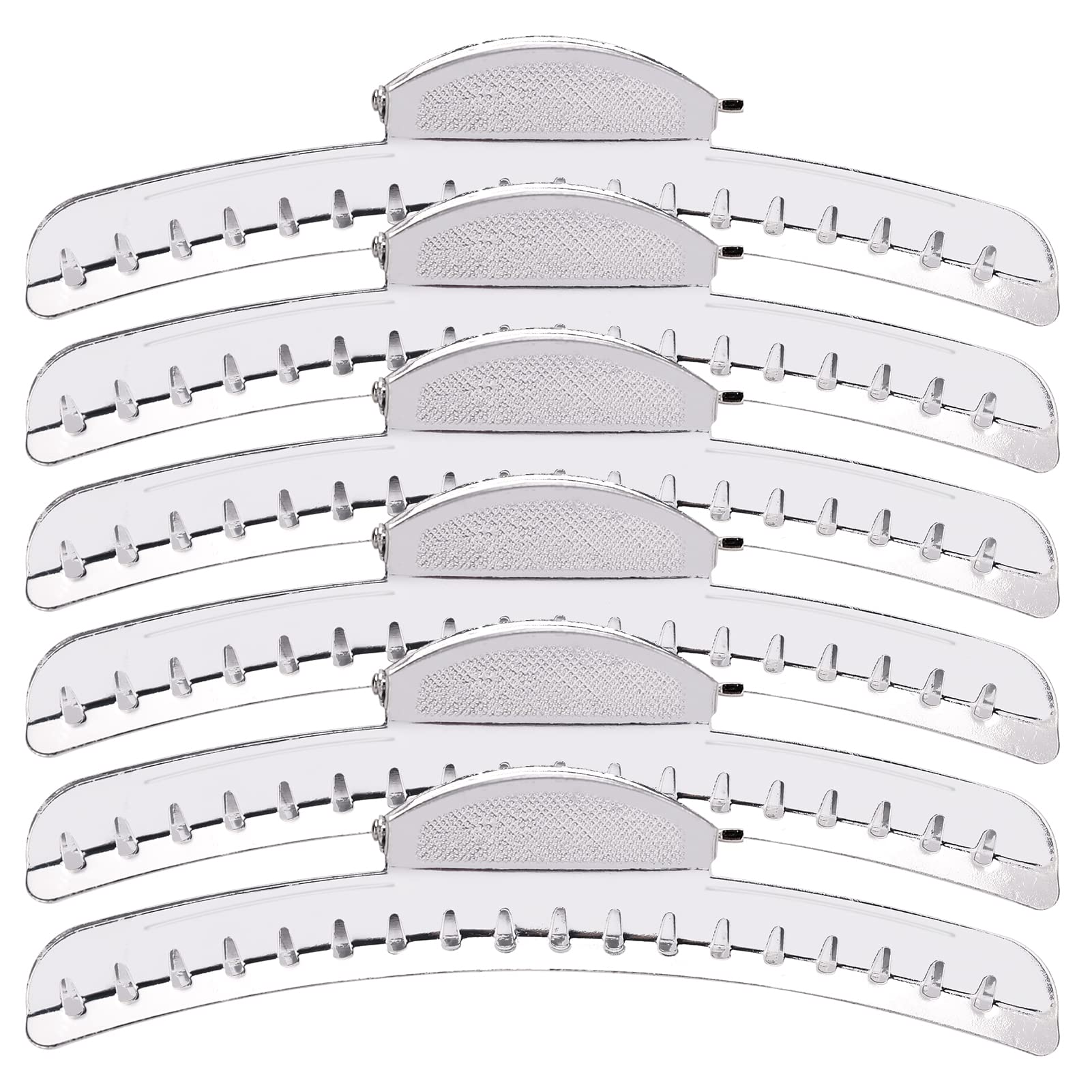 Vintage of Metal Finger Wave Hair Clips Clamps Aluminum Tip Finger Hair Clips Modeling Clamps Suitable for home and outdoor (12PCS Silver)