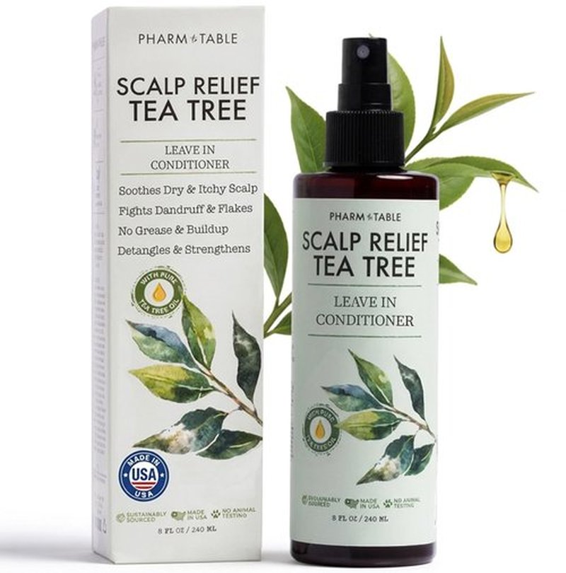 Regine Switzerland Leave-In Conditioner Spray - Tea Tree Scalp Treatment for Dandruff Relief | Hydrating Formula for Dry, Itchy Scalp