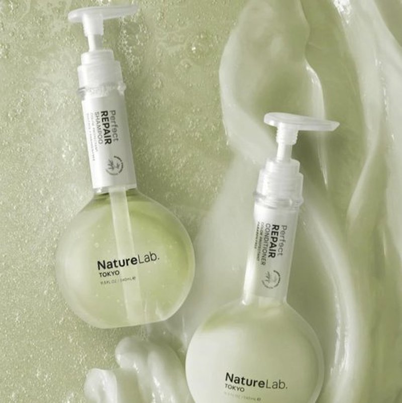 NatureLab.TOKYO Perfect Repair Shampoo & Conditioner Duo - Japanese Shampoo and Conditioner for Damaged, Color-Treated Hair - Penetrates Roots and Restores Strands - Japanese Hair Care - 11.5oz each