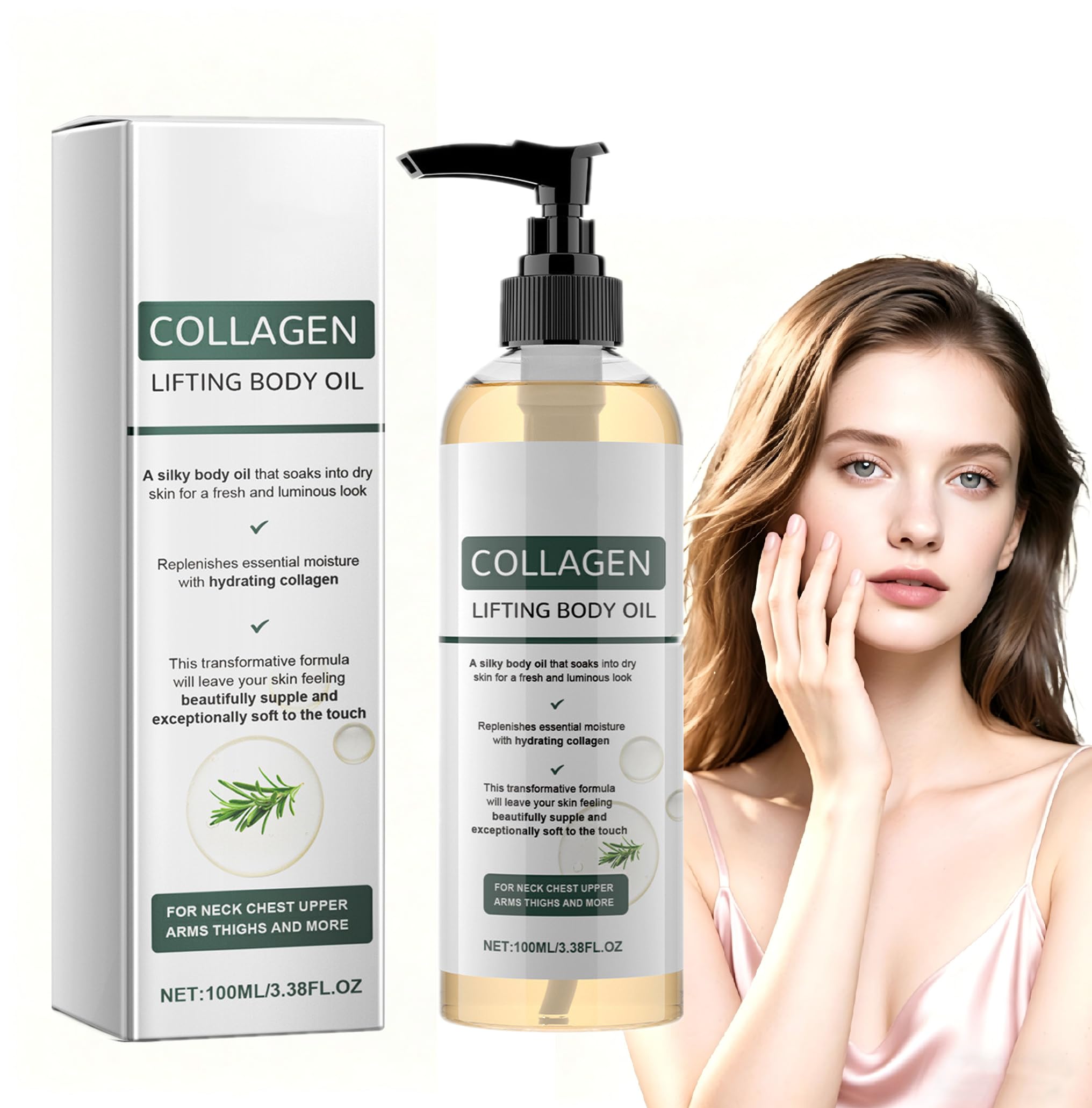 Vitacamy Collagen Lifting Body Oil，Collagen Oil for Skin Tightening