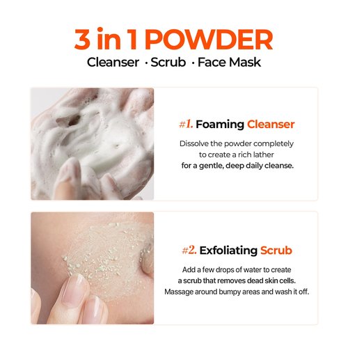 Cell Fusion C PHA Enzyme Granule Peels Cleansing Powder – Multi-Purpose Powder Cleanser for Blackhead Removal & Sebum Control, Exfoliation for Smooth Skin, 2.11 oz / 60g