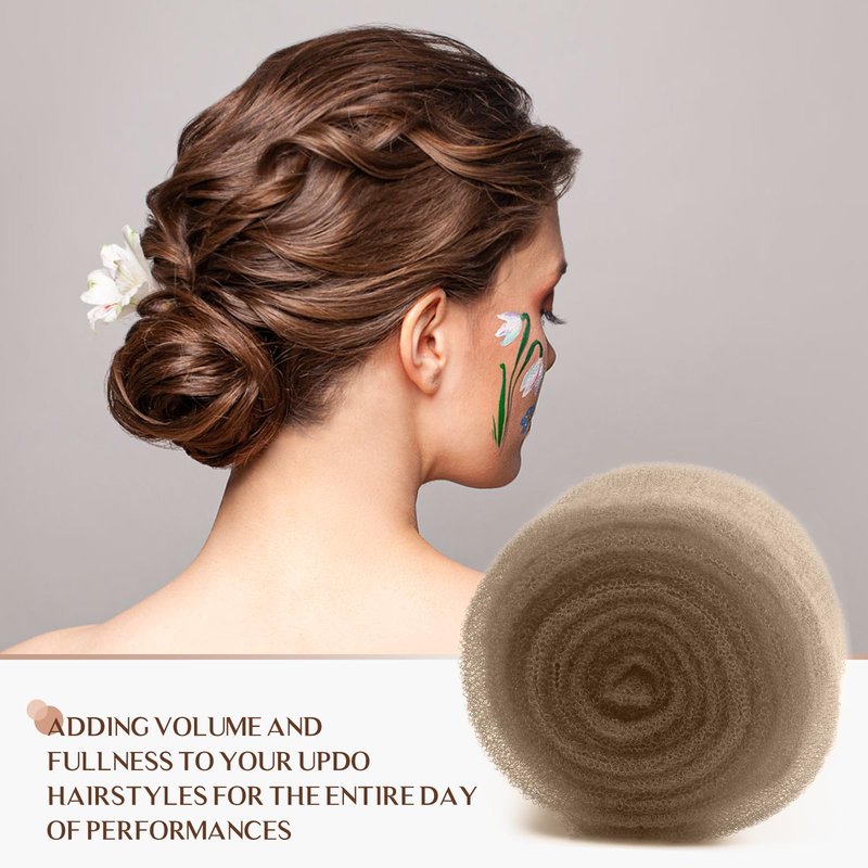 YGQQOY Hair Sponge for Updos,Volume Bumps Insert,Tan Brown Hair Filler&Padding for Updo