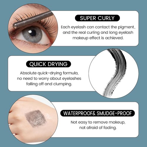 Steel Tube Eyelash Primer - Waterproof Curling Mascara for Long-Lasting, Smudge-Free Wear (1 Pc)