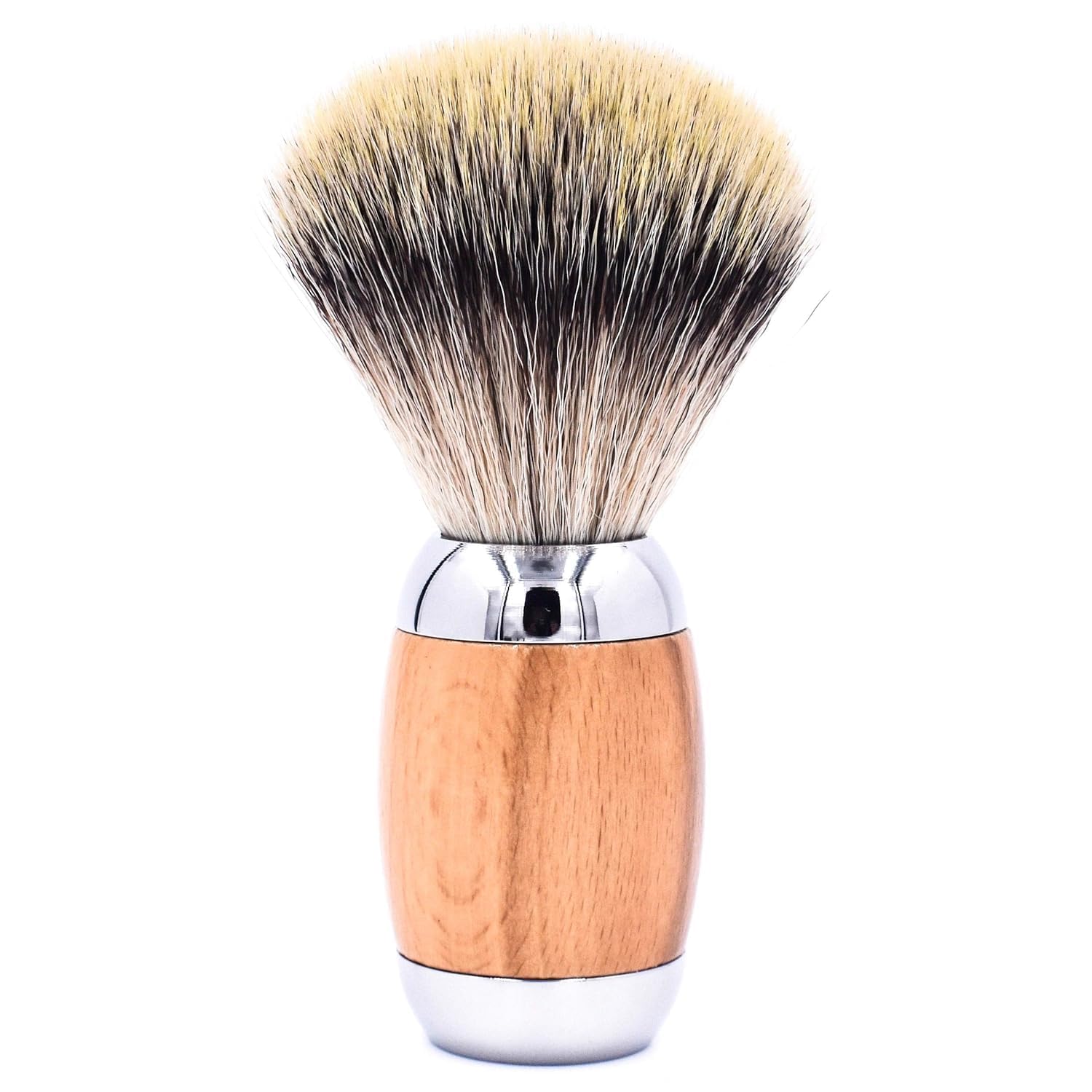 Taconic Shave Synthetic Silvertip Luxury Shaving Brush – Premium 22 mm Knot, Ultra‑Soft Bristles, Beechwood Handle, Includes Acrylic Stand & Gift Box