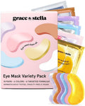 Grace & Stella Under Eye Mask Variety Pack - 18 Pairs of Gel Patches for Dark Circles | 6 Colors - Perfect Mother's Day Gift for Women