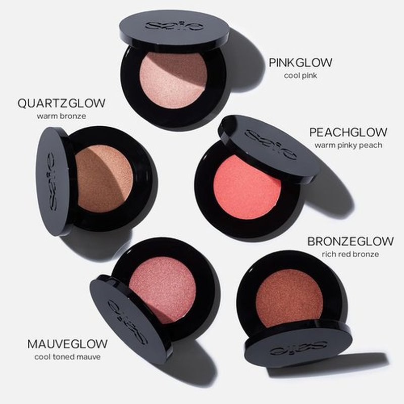 Saie Glow Sculpt Multi-Use Highlighter & Cream Blush - Lightweight with Hyaluronic Acid & Micropearl for Radiant Skin - Quartzglow (.02 oz)