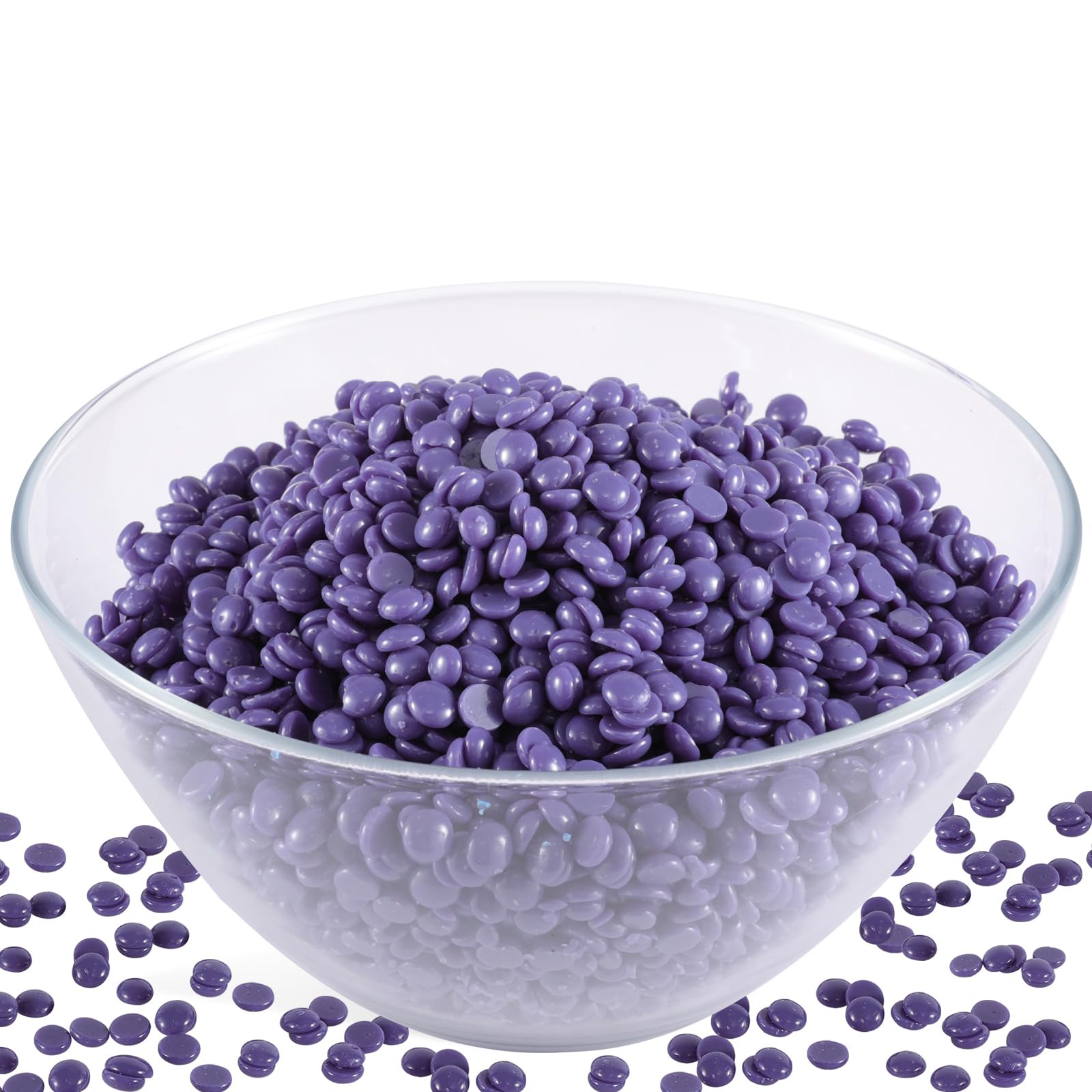 PURPLESKY 5lbs Hard Wax Beads Bulk, Professional Hair Removal Wax Kit for Coarse Hair & Sensitive Skin, Low Temperature, Microwavable, Painless Brazilian, Bikini, Face, Leg, Body Home Use, Purple