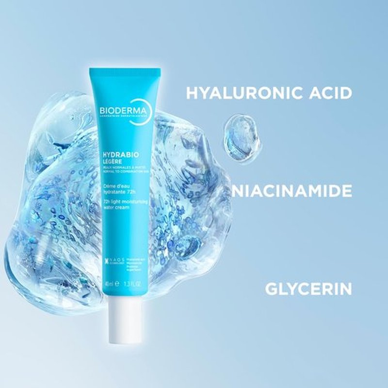 Bioderma Hydrabio Face Cream - Lightweight Gel Moisturizer for Radiance | 1.33 Fl Oz for Sensitive Skin