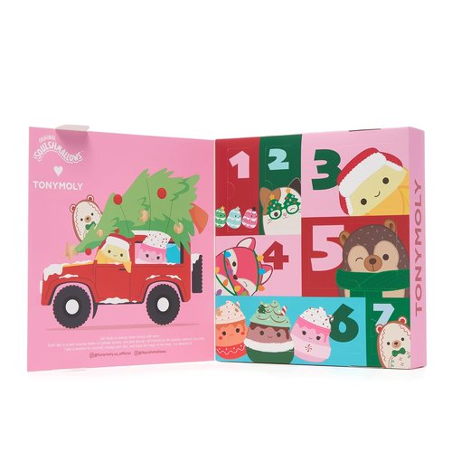TONYMOLY x Squishmallows Advent Calendar 2025 - 7-Day Skincare Set with Hand Cream, Lip Gloss & Masks