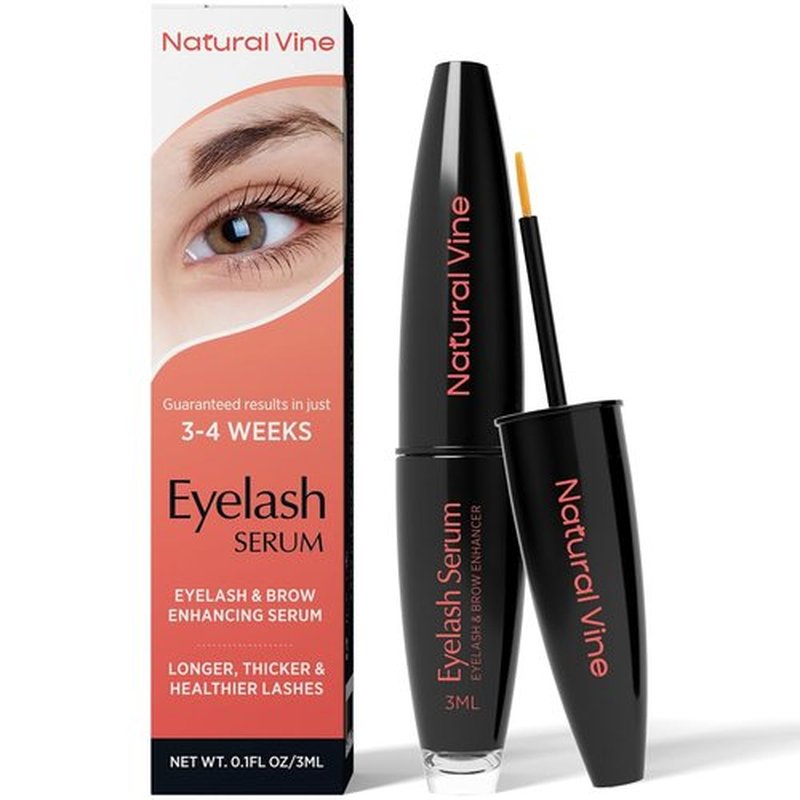 Skiennix Natural Vine Eyelash Growth Serum - Vegan Formula for Longer, Fuller Lashes | 3mL Supply