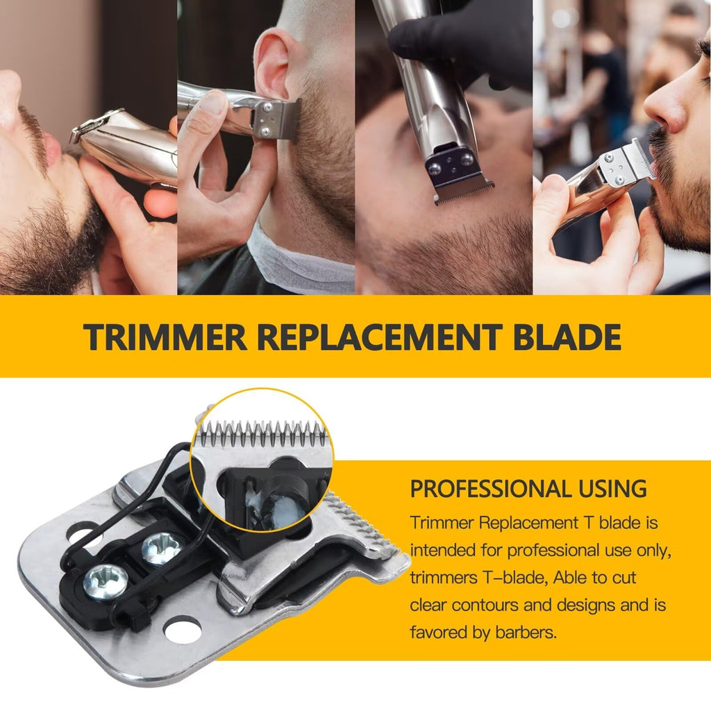 Upgraded Replacement Blade for Andis Slimline Pro Li Trimmer, T Style Stainless Steel Blade for D-7#32655 D-8#32105#32400, Small Trimmer Moving Cutter Blade (Silver) - by GRABOTE