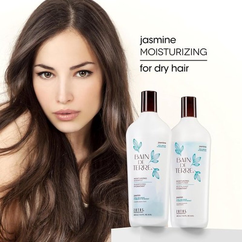 Bain de Terre Jasmine Moisturizing Conditioner - Rich Hydration with Argan & Monoi Oils | Paraben-Free, Vegan