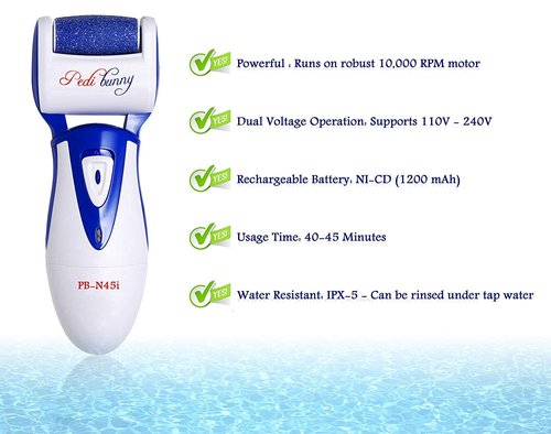 Electric Foot Callus Remover - Rechargeable Electronic Foot File - Professional Pedicure Tools with 3 Rollers - Foot Scrubber for Dry Cracked Feet and Dead Skin - Foot Sander for Men and Women