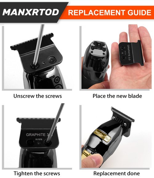 BaBylissPRO Graphite 3.0 Replacement Blade - Ultra Precise FX787 & FX726 Trimmer Compatible, Black