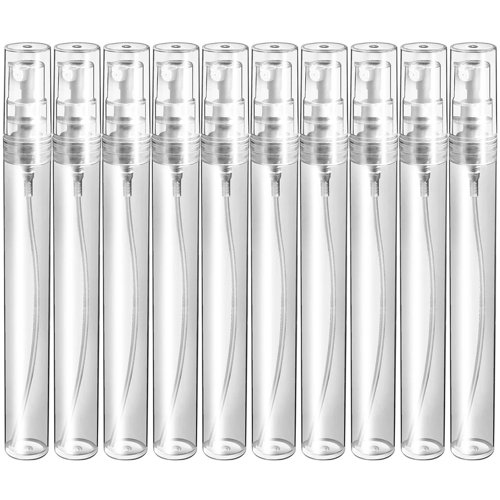 Fandamei Mini Spray Bottle, 10 Pack 10ml Plastic Spray Bottle, Fine Mist Refillable Perfume Bottle, Perfume Atomizer, Small Empty Sample Containers, Portable Travel Bottle