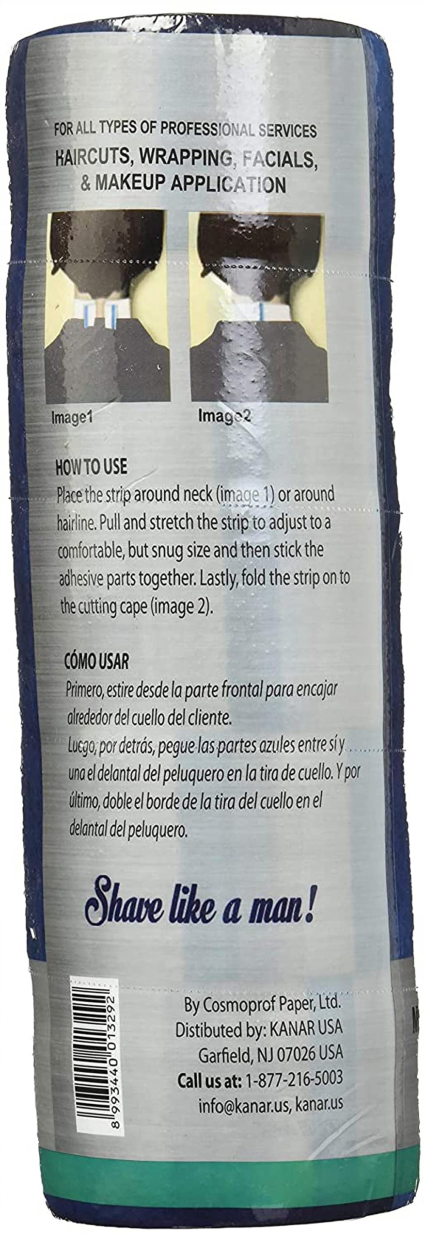 The Shave Factory White Neck Strip, Disposable Barber Paper Roll, Protects Your Neck, Hygienic Option for Barbers, Unisex, All Ages