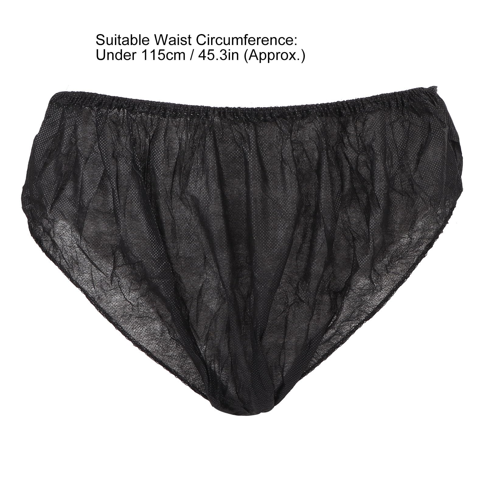ZASCHMOY 50pcs Disposable Black Underwear, One Size Fits Most Portable Travel Underwear for Women And Men Outdoor Tourism Hotel