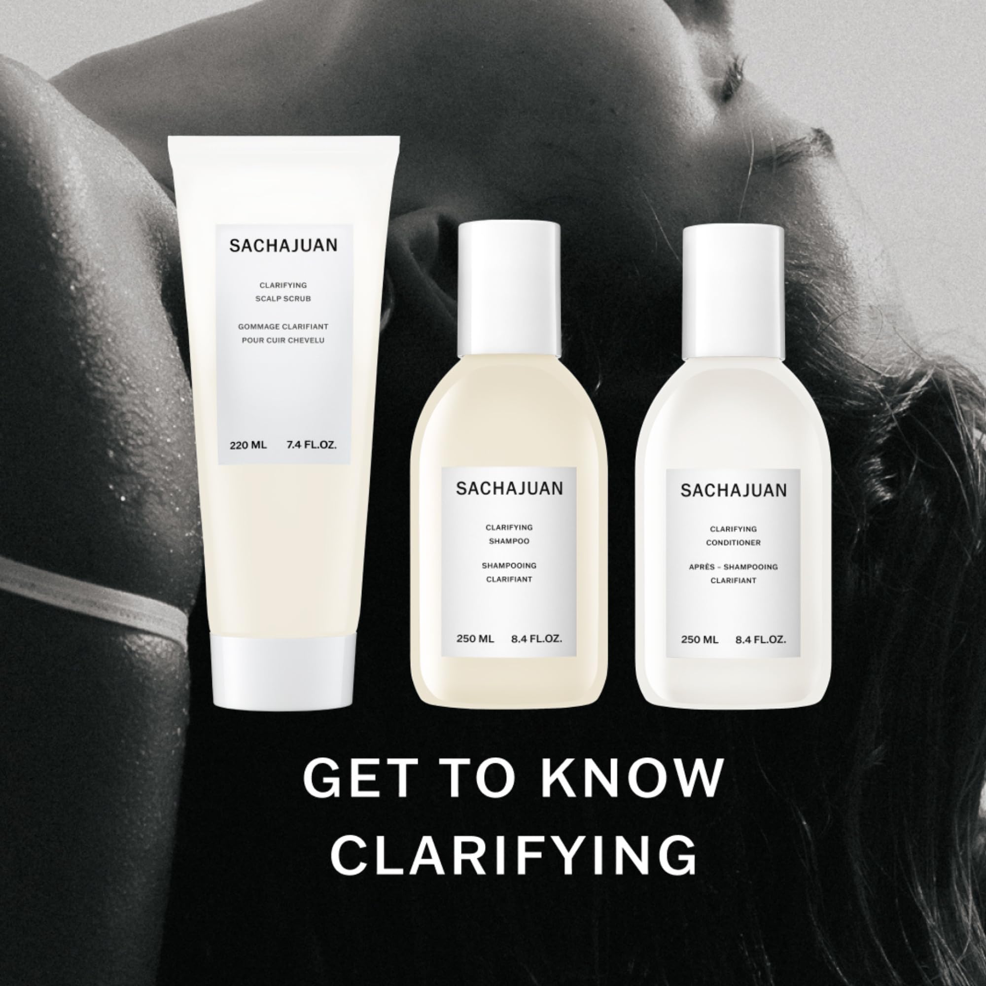 SACHAJUAN Clarifying Travel Duo | Deep Cleanse & Lightweight Hydration | Removes Buildup & Oil | Vegan & Sulfate-Free | TSA-Friendly | Set of 2