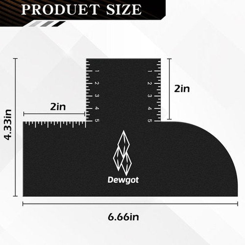 Enhancement Card for Barbers with Measurement Indicators, Reusable Barber Hairline Shaping Tool and Color Spray Edge Line Up Tool (Black)