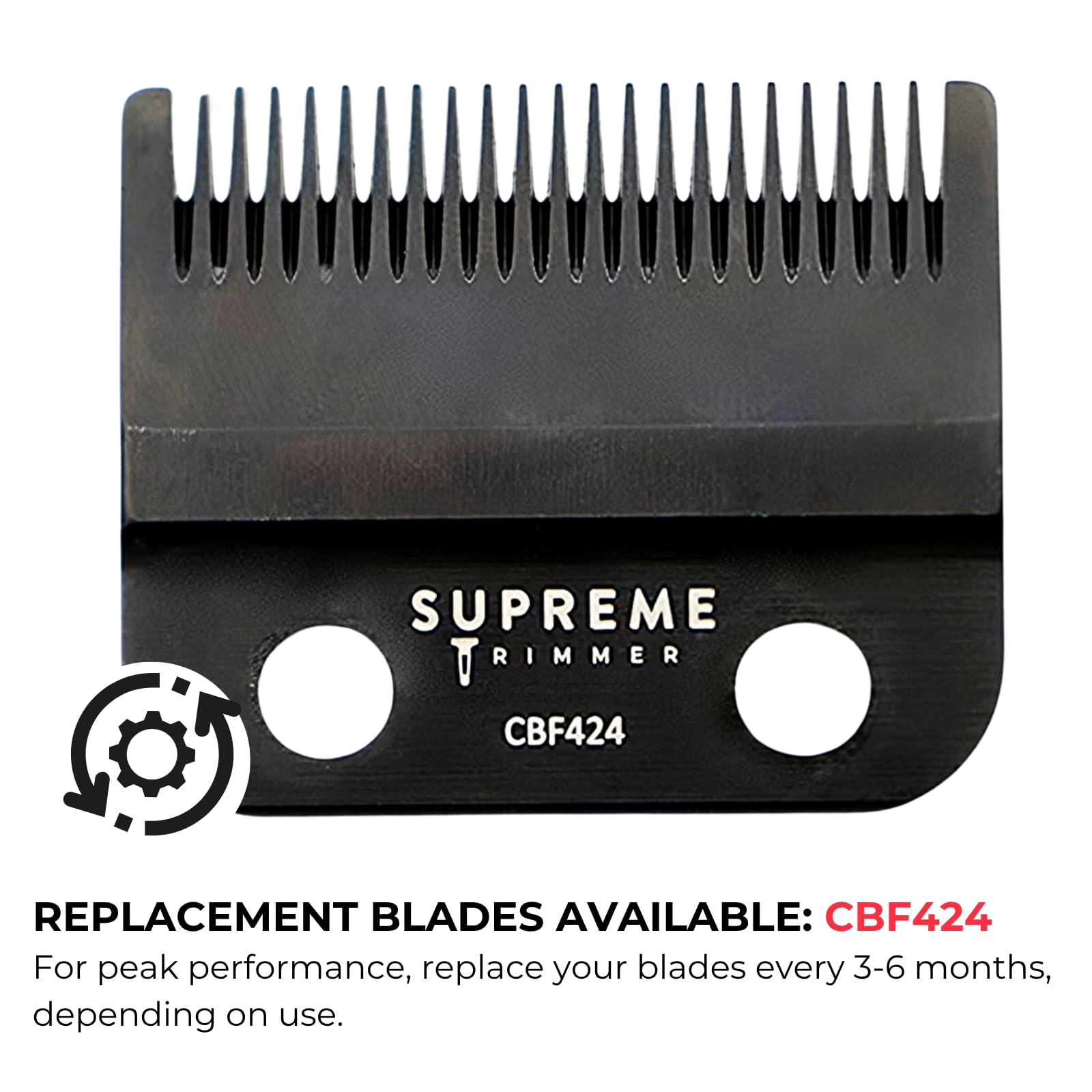 Supreme Trimmer Pro Clipper All Metal w/Taper Blade | 300 Min Run Time Professional Hair Clipper Set, Cordless Beard Trimmer | STC5030 Black