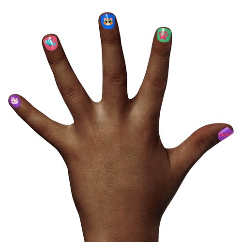 Piggy Paint | 100% Non-Toxic Girls Nail Polish | Safe, Cruelty-free, Vegan, & Low Odor for Kids | PURRfect Paws Pet (4 Polish + Nail Art Gift Set)