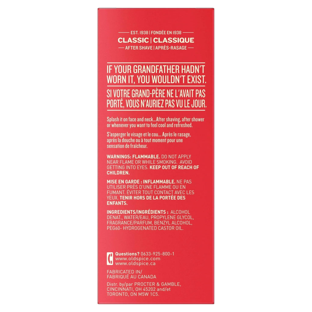 Old Spice Classic Scents Men`s After Shave - 6.37oz