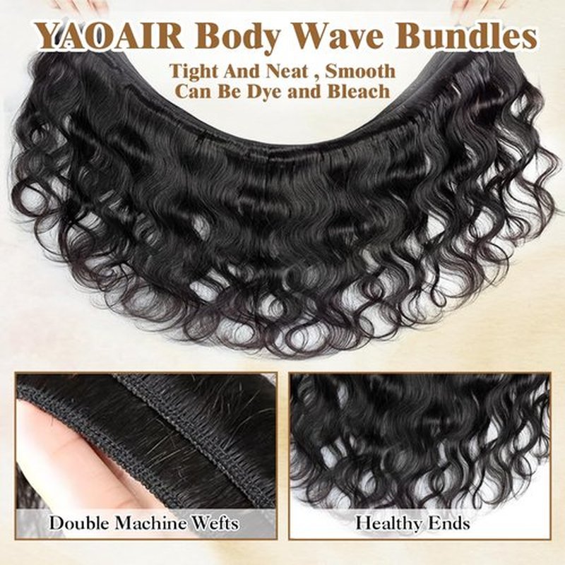 16A Raw Human Hair Bundles,22 Inch 1 Bundles Body Wave Bundles Human Hair,100% Unprocessed Brazilian Virgin Hair,Quick Weave,Hair Extensions Natural Black For Women,3X Longer Lifespan