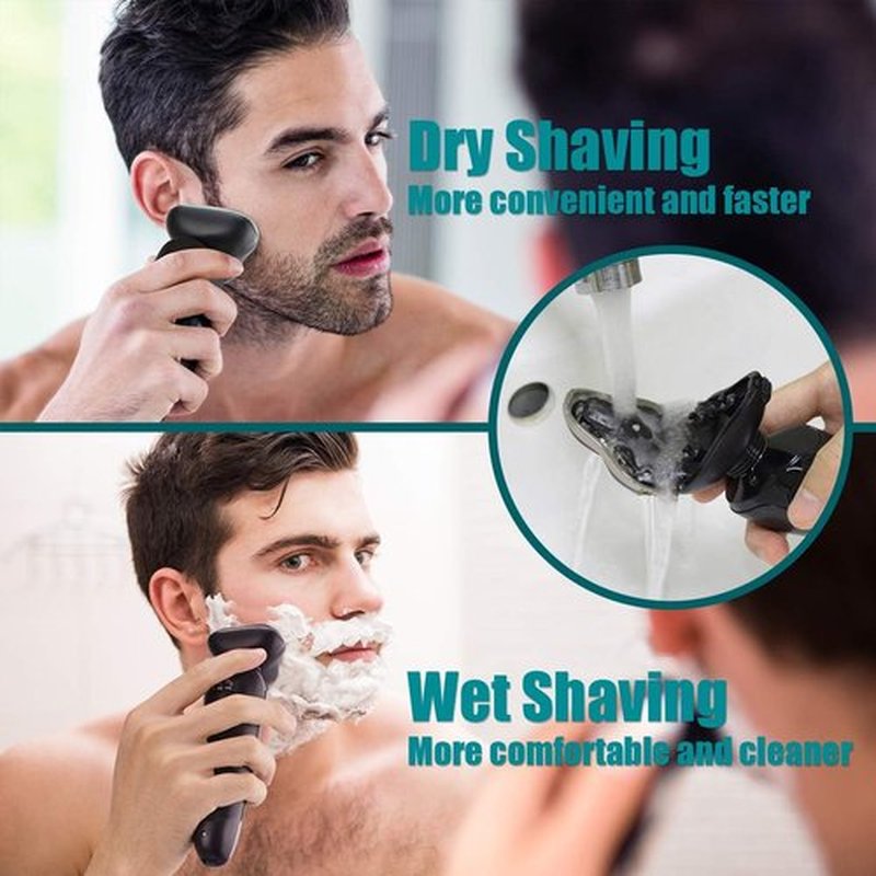 Skiennix Electric Razor for Men - Waterproof Rechargeable Shaver with Nose & Sideburn Trimmer