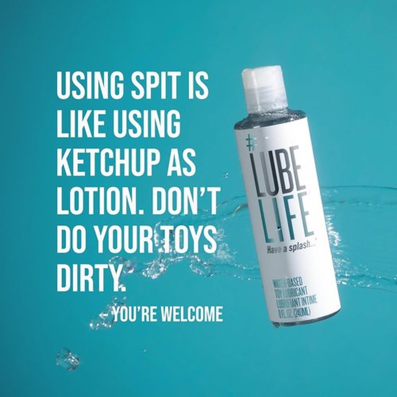 LubeLife Water-Based Lubricant - Toy-Safe Personal Lube for Couples | Travel Size, Non-Staining, 8 Fl Oz
