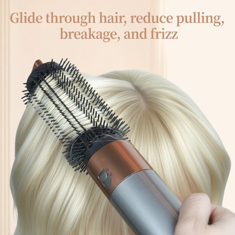 ZEPHBLOW Upgraded Round Volumizing Brush for Dyson Airwrap, Round Brush Attachment Compatible with Airwrap HS01/05/08, Flexible Bristles for Root Lift Volume Frizz Control Styling Volumizing