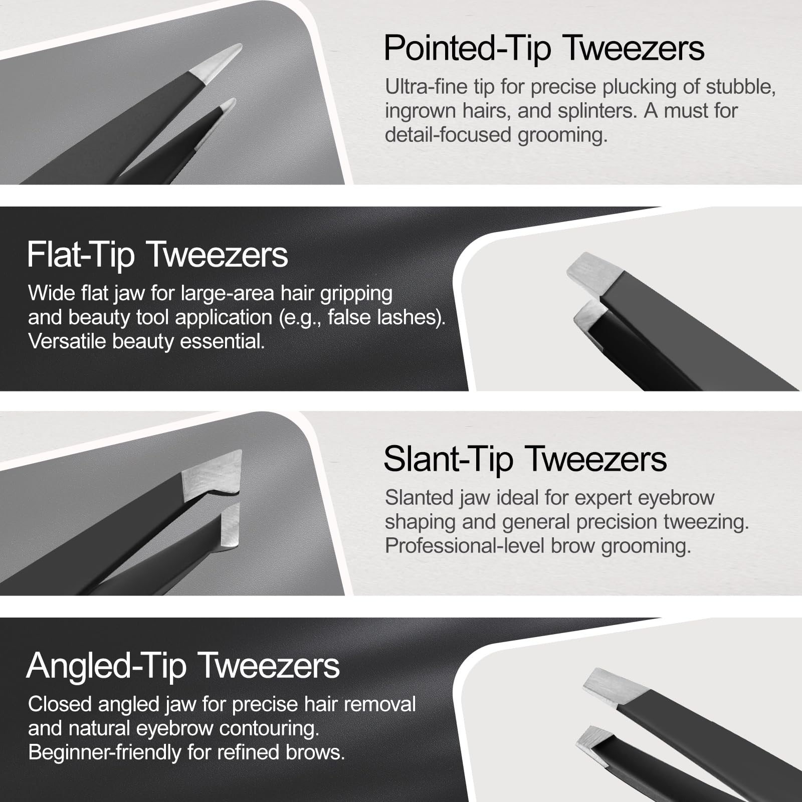 Eyebrow Kit for Men, 17 in 1 Tweezers for Women Facial Hair, Hair Scissors with comb, Eyebrow Trimmer, Brow Brushes, Hair Tools Travel Bag, Professional Grooming Tweezer for Men