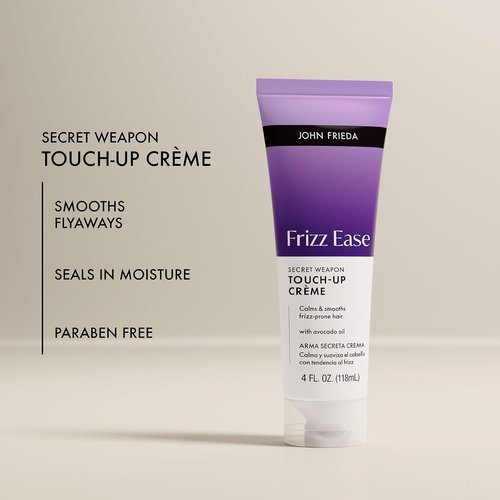 John Frieda Frizz Ease Smoothing Cream - Anti-Frizz Touch-Up Crème, 4 Fl Oz for Silky Hair