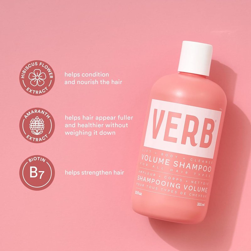 VERB Volume Shampoo & Conditioner Duo - Cleanses, Softens, and Lifts Flat Hair for Fullness