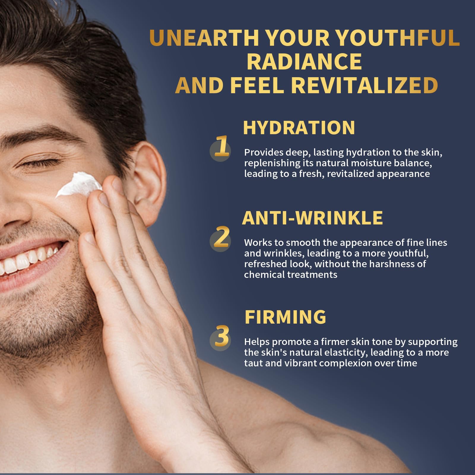 Men's Face Cream Anti Aging Face Moisturizer Cream Mens Face Lotion with Collagen, Retinol and Hyaluronic Acid Facial Men's Skin Care - Day & Night - 1.7 OZ