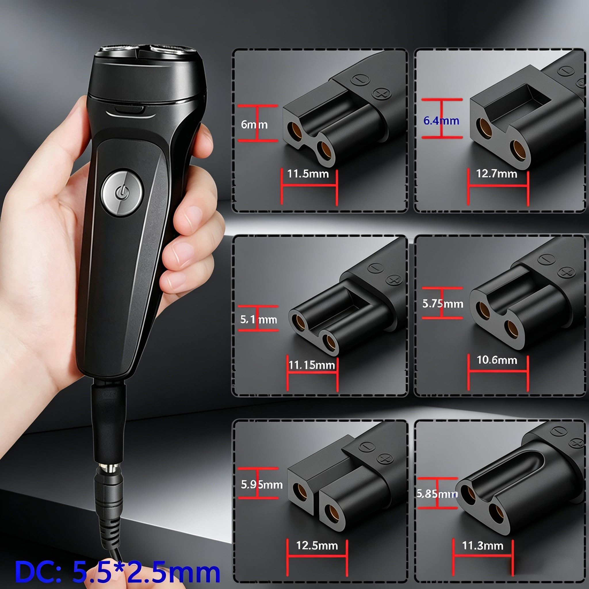 5V USB Charger Cord for Electric Hair Clippers, Beard Trimmers, Shavers