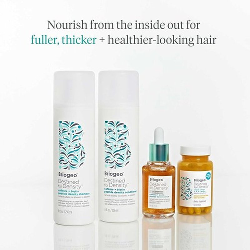 Briogeo Destined For Density Shampoo & Conditioner Duo - Boosts Hair Thickness & Volume | Sulfate-Free, Vegan