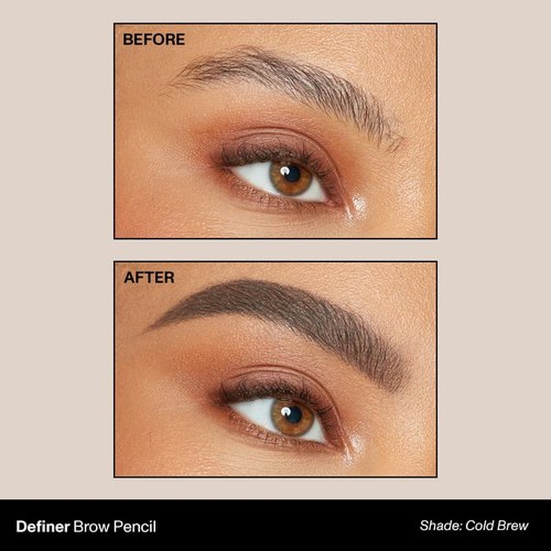 Morphe Definer Dual-Ended Brow Pencil - Precision Slanted Tip for Shaping & Filling - Cold Brew (0.003 oz)