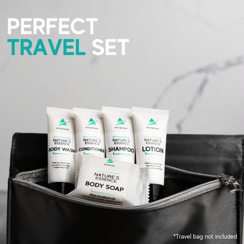 90 Piece Hotel Soap & Bulk Toiletries - Travel Essentials for BnB Hosts & Guests - Hotel Shampoo & Conditioner Supplies for Guests, Hotel Toiletries Bulk Set, Mini Bulk Travel Size Toiletries