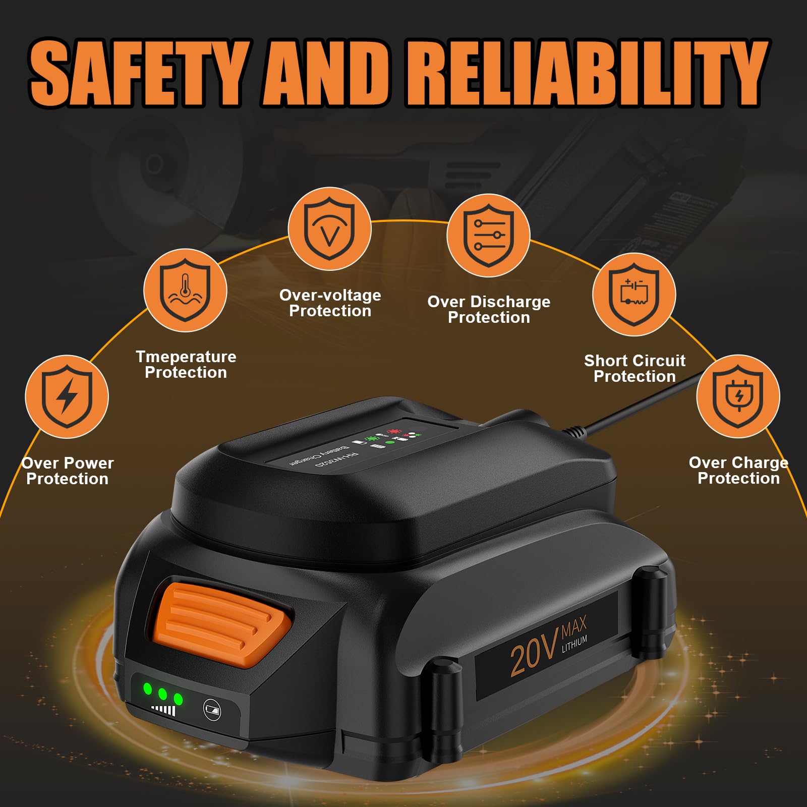 2Packs 4.0Ah WA3575 Replacement for Worx 20V Battery Power Share Max Lithium-ion Battery Compatible with Worx Battery 20 Volt WA3520 WA3525 WA3669.2 WG251s WG255s WG540s WG890 WG891 Cordless Tools