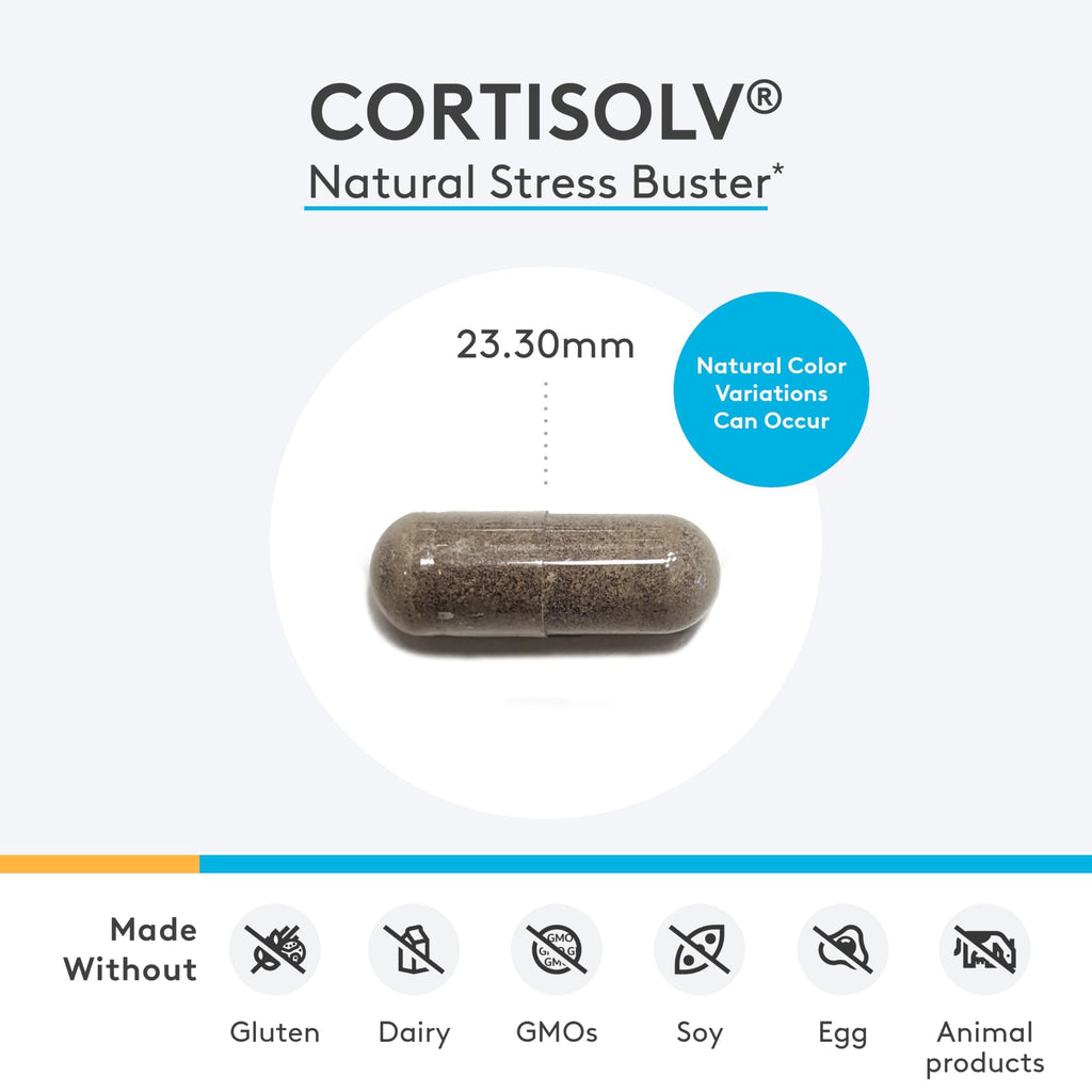 XYMOGEN CortisolV - Ashwagandha & L-Theanine Supplement - for Healthy Cortisol Balance, Relaxation & Mental Clarity* - Adrenal Support* - Gluten-Free - 120 Capsules