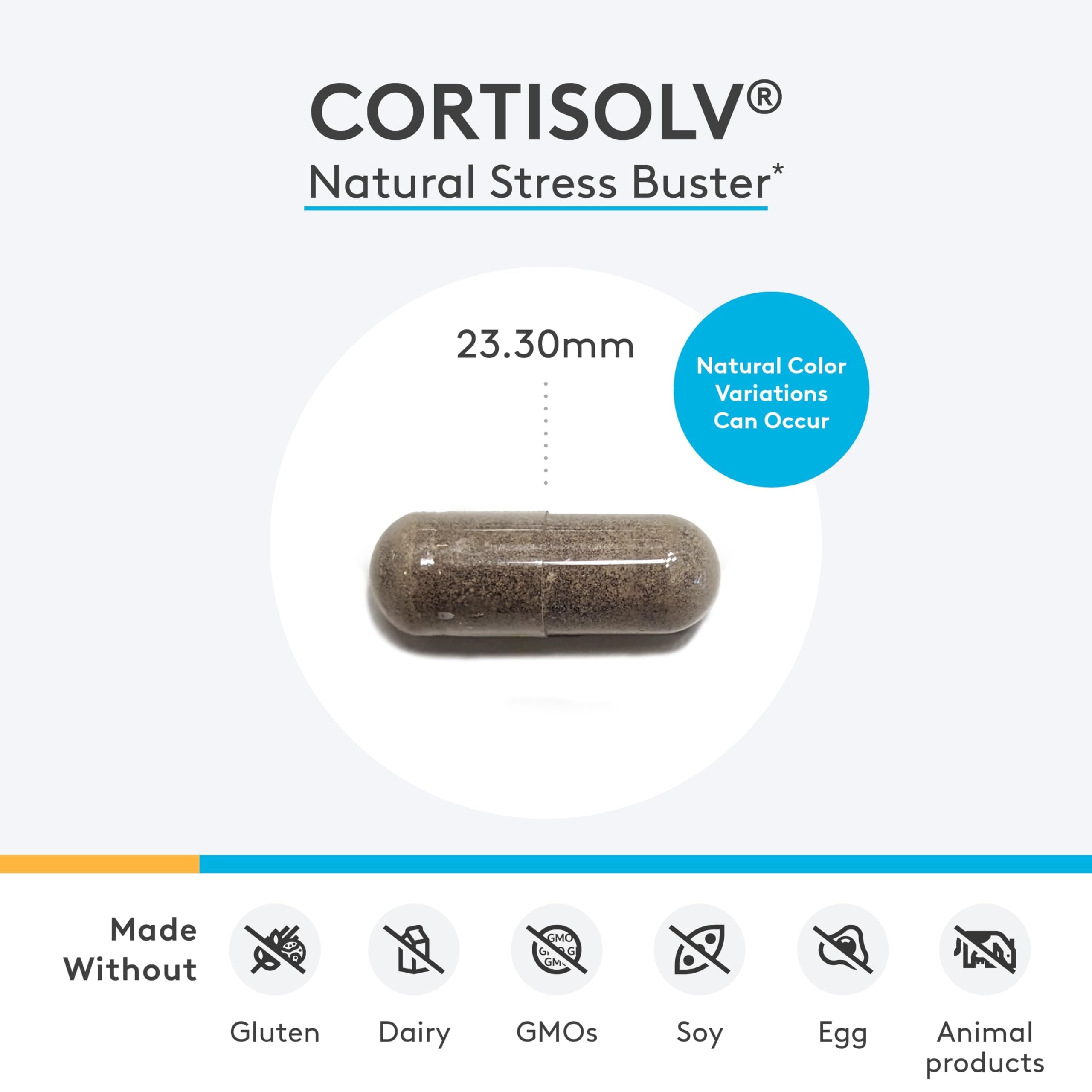 XYMOGEN CortisolV - Ashwagandha & L-Theanine Supplement - for Healthy Cortisol Balance, Relaxation & Mental Clarity* - Adrenal Support* - Gluten-Free - 120 Capsules