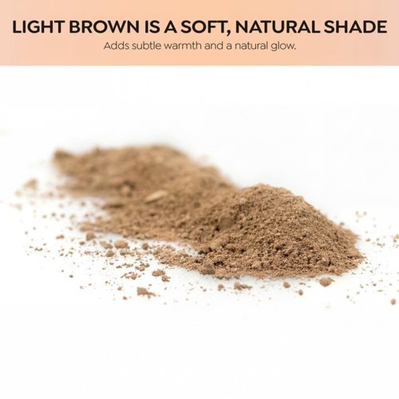 NuBeauti Natural Eyebrow Powder Kit Mica Brow Powder Makeup Kit with Professional Angled Brush 10 Natural Shades No Parabens or Chemicals Eyebrow Shaper Kit