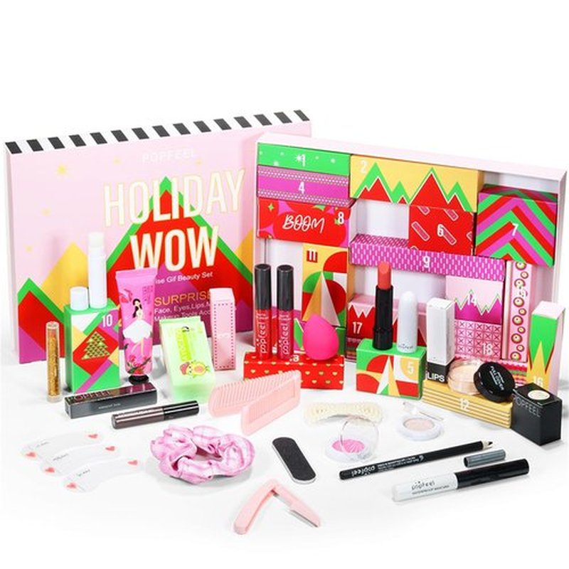 Makeup Advent Calendar 2026, New Year Gifts for Teenage Girls Women All in One Makeup Kit Surprise Gift Valentines Day Countdown Calendar Gifts with Eyeshadow Palette Lipstick Foundation Eyebrow