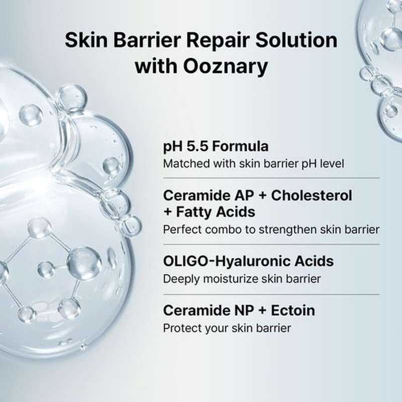OOZNARY Jet Blue Cream with Ceramide & Shea Butter for Skin Barrier Repair, Korean Moisturizer for Dry Skin 2.7 fl.ozㅣ80ml