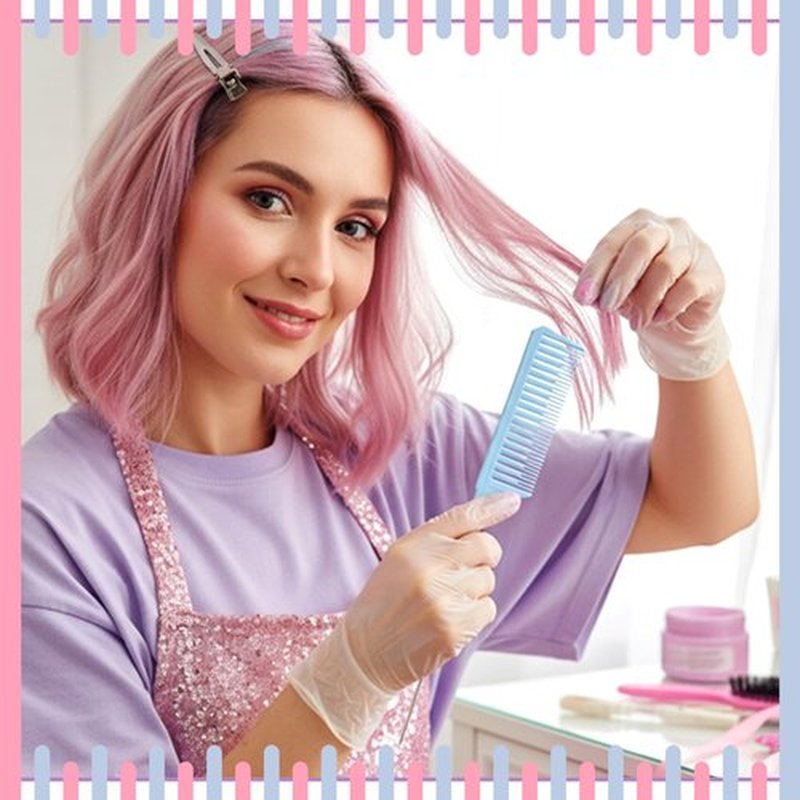 Patelai 6 Pieces Highlighting Comb Set Weaving Hair Dyeing Comb Weaving Sectioning Foiling Rat Tail Styling for Highlights Foiling Balayage Hair Coloring Men Women (Multicolor Style)