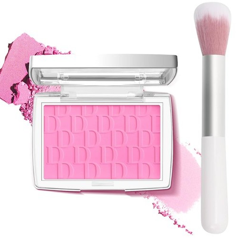 Pink Blush | Matte Powder Blush for Cheeks - Silky, Lightweight Formula with Brush, 001#